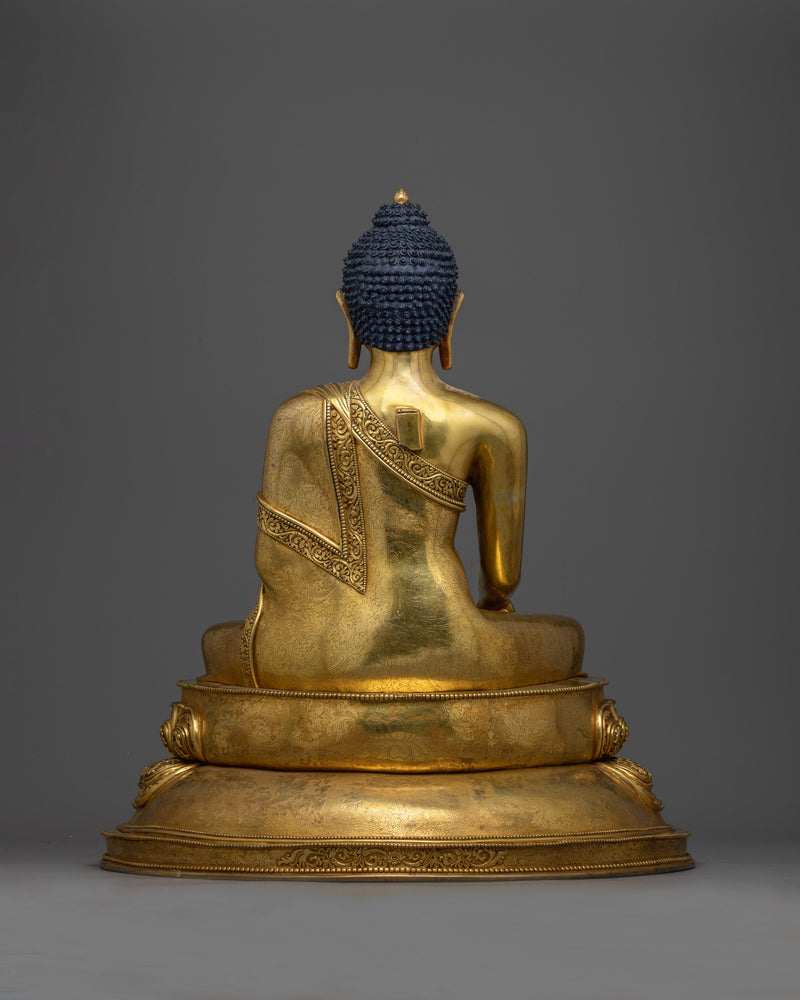 Majestic Life-Size Shakyamuni Buddha Sculpture | Traditionally Handcrafted in Nepal