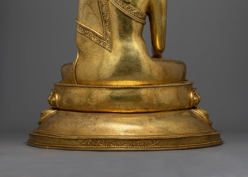 Majestic Life-Size Shakyamuni Buddha Sculpture | Traditionally Handcrafted in Nepal