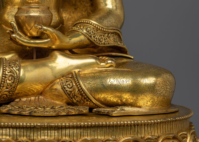 Majestic Life-Size Shakyamuni Buddha Sculpture | Traditionally Handcrafted in Nepal