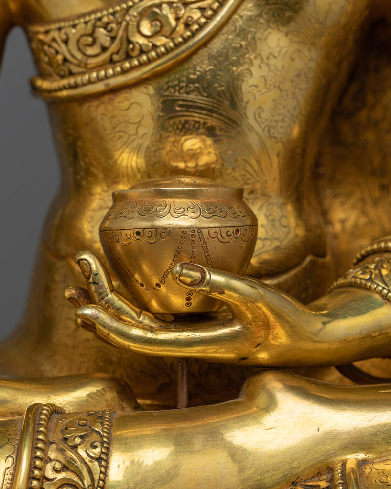 Majestic Life-Size Shakyamuni Buddha Sculpture | Traditionally Handcrafted in Nepal