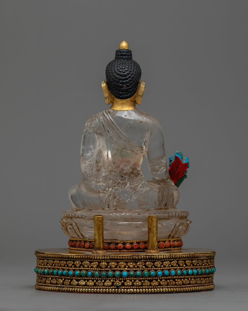 Resplendent Crystal Medicine Buddha | Healing Sculpture