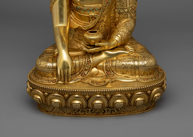 Shakyamuni Buddha Sculpture, Handcrafted in Nepal | Traditional Nepalese Artwork