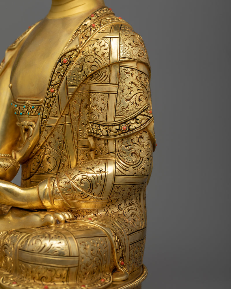 Shakyamuni Buddha Sculpture, Handcrafted in Nepal | Traditional Nepalese Artwork