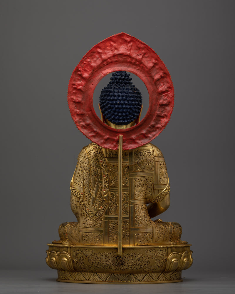 Radiant Amitabha Buddha Sculpture, Handcrafted in Nepal | Himalayan Artwork