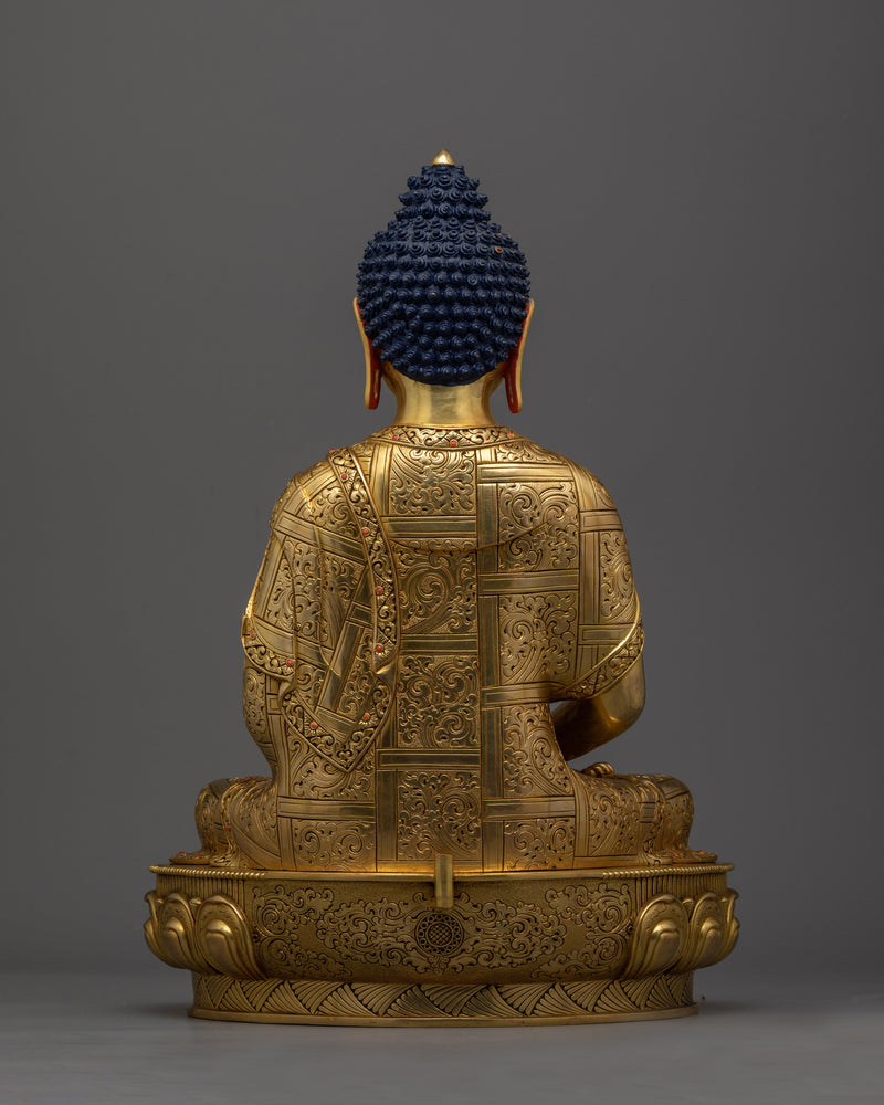 Radiant Amitabha Buddha Sculpture, Handcrafted in Nepal | Himalayan Artwork