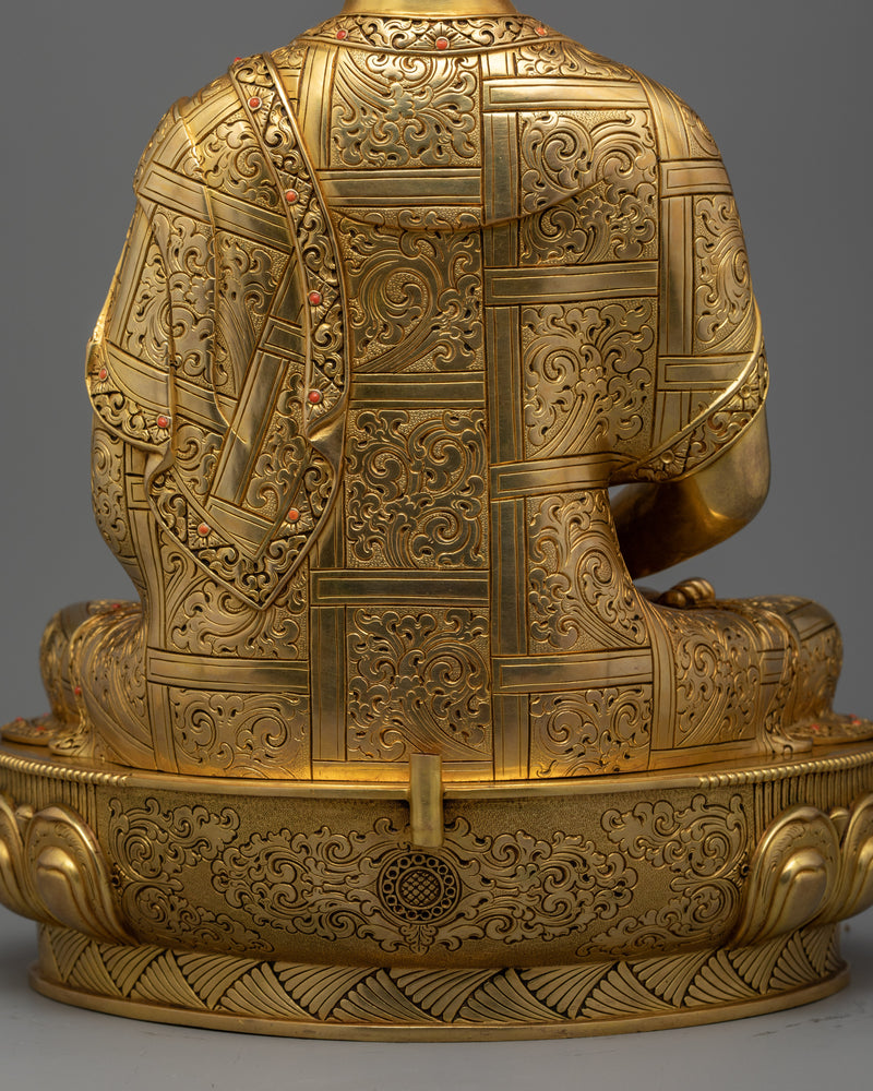 Radiant Amitabha Buddha Sculpture, Handcrafted in Nepal | Himalayan Artwork