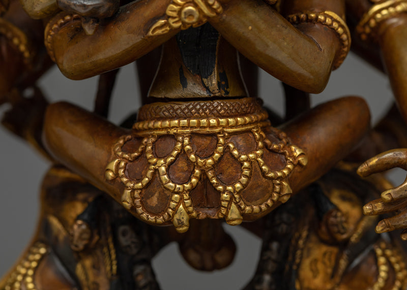 Chakrasamvara with Consort Statue | Traditionally Hand-crafted Art