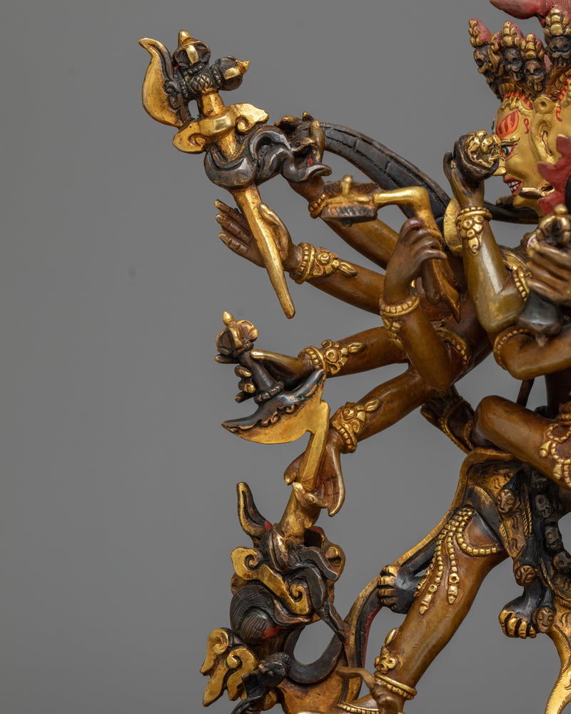 Chakrasamvara with Consort Statue | Traditionally Hand-crafted Art