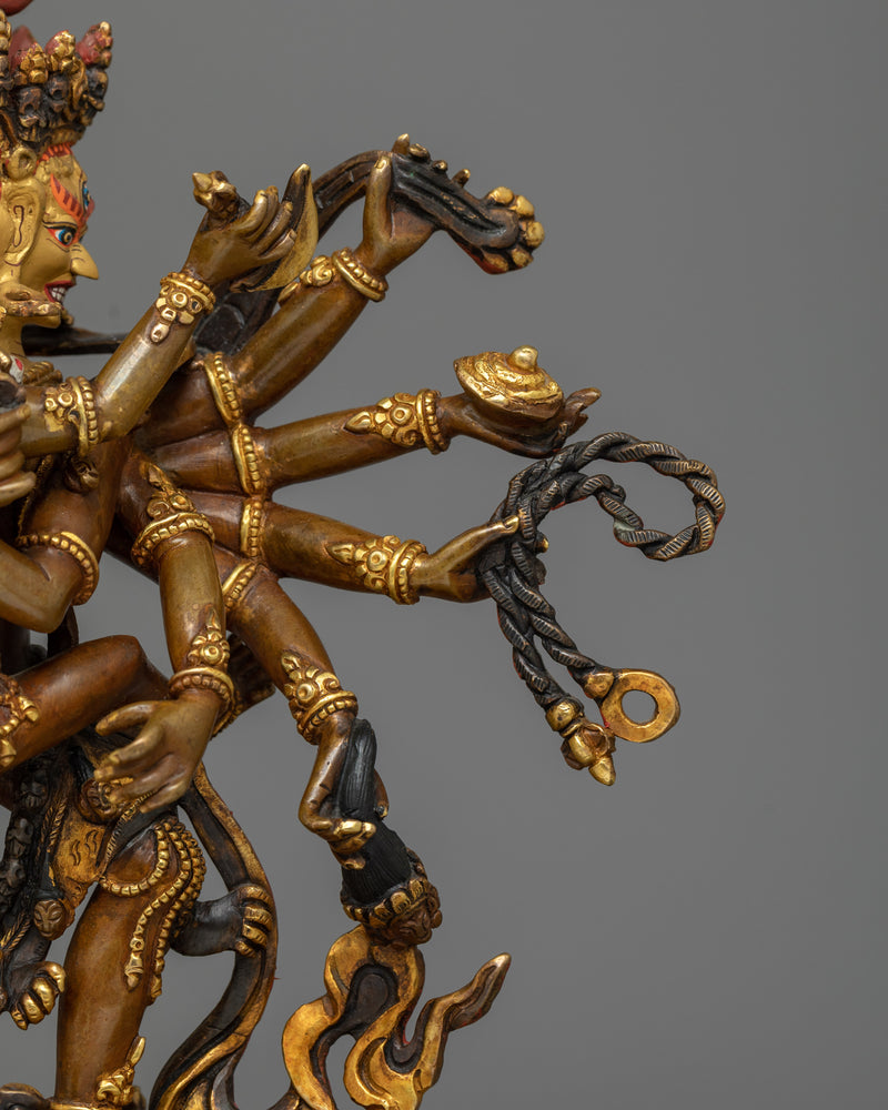 Chakrasamvara with Consort Statue | Traditionally Hand-crafted Art