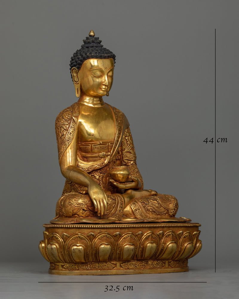 Gilt buddha sculpture