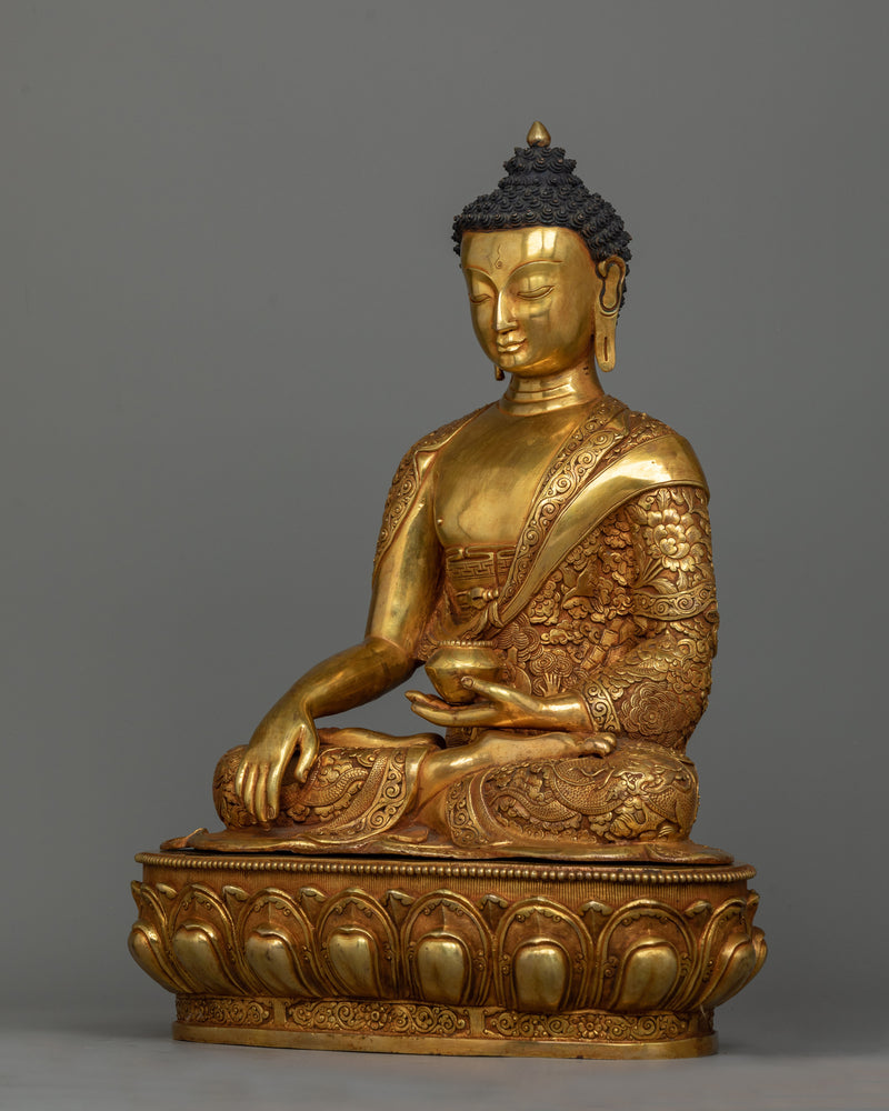 Gilt buddha sculpture