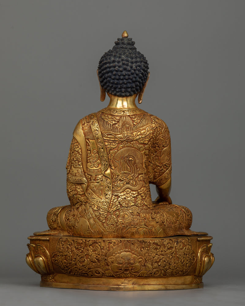 Gilt Buddha Sculpture | The Sage of Shakya Clan "Buddha Shakyamuni"