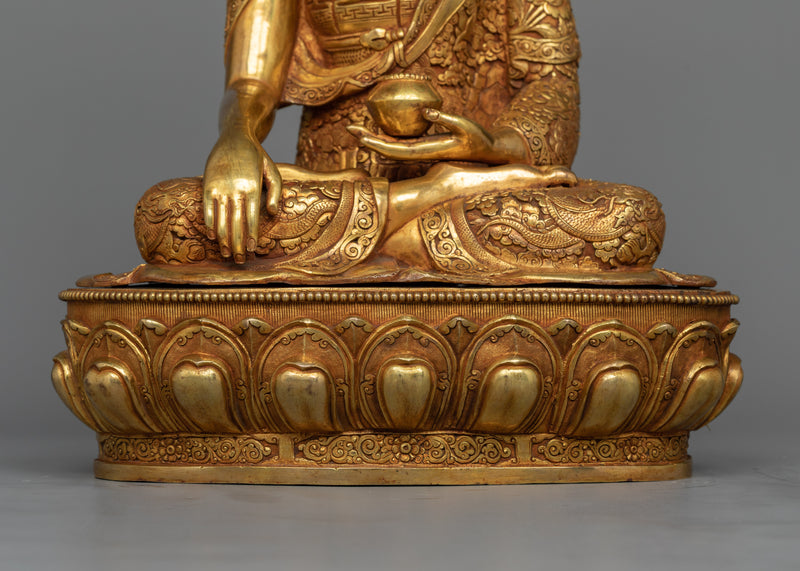 Gilt Buddha Sculpture | The Sage of Shakya Clan "Buddha Shakyamuni"