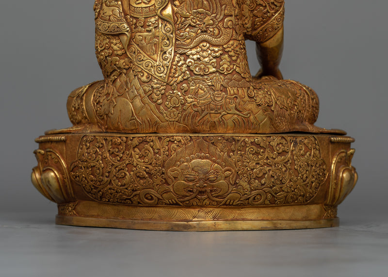 Gilt Buddha Sculpture | The Sage of Shakya Clan "Buddha Shakyamuni"