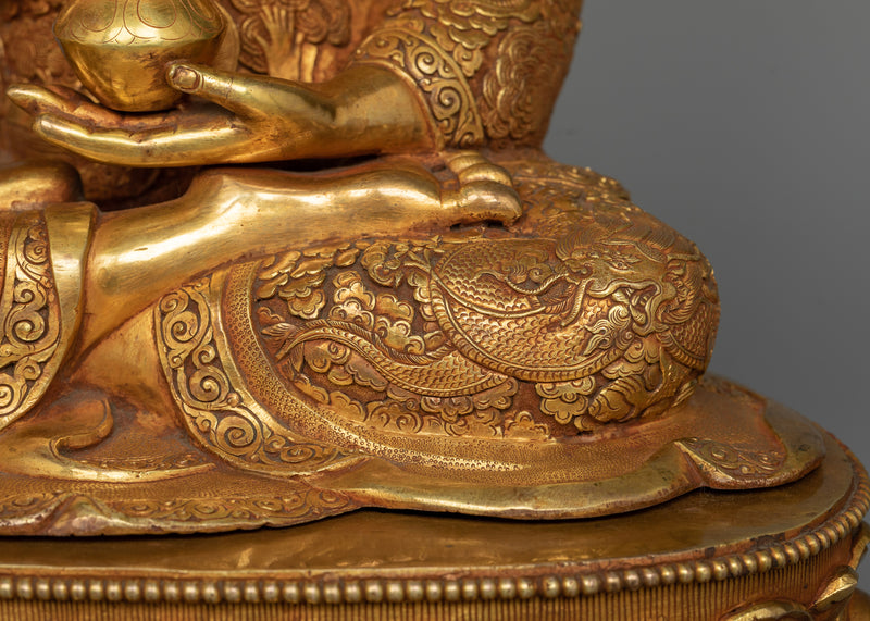 Gilt Buddha Sculpture | The Sage of Shakya Clan "Buddha Shakyamuni"