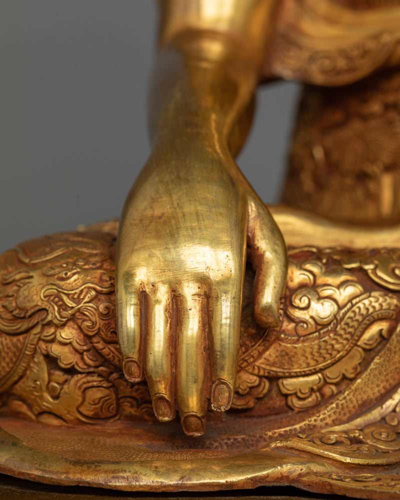 Gilt Buddha Sculpture | The Sage of Shakya Clan "Buddha Shakyamuni"