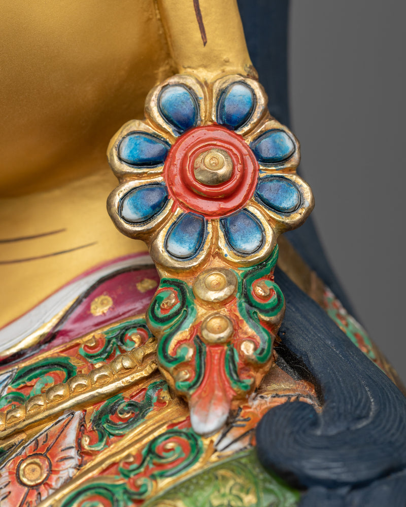 Guru Rinpoche Colorful Statue | Handmade Sculpture of Lotus Born Master