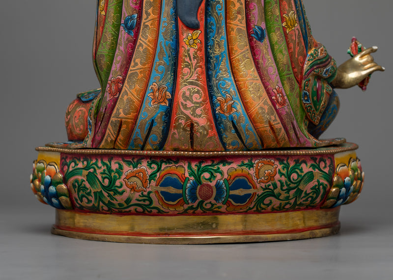 Guru Rinpoche Colorful Statue | Handmade Sculpture of Lotus Born Master