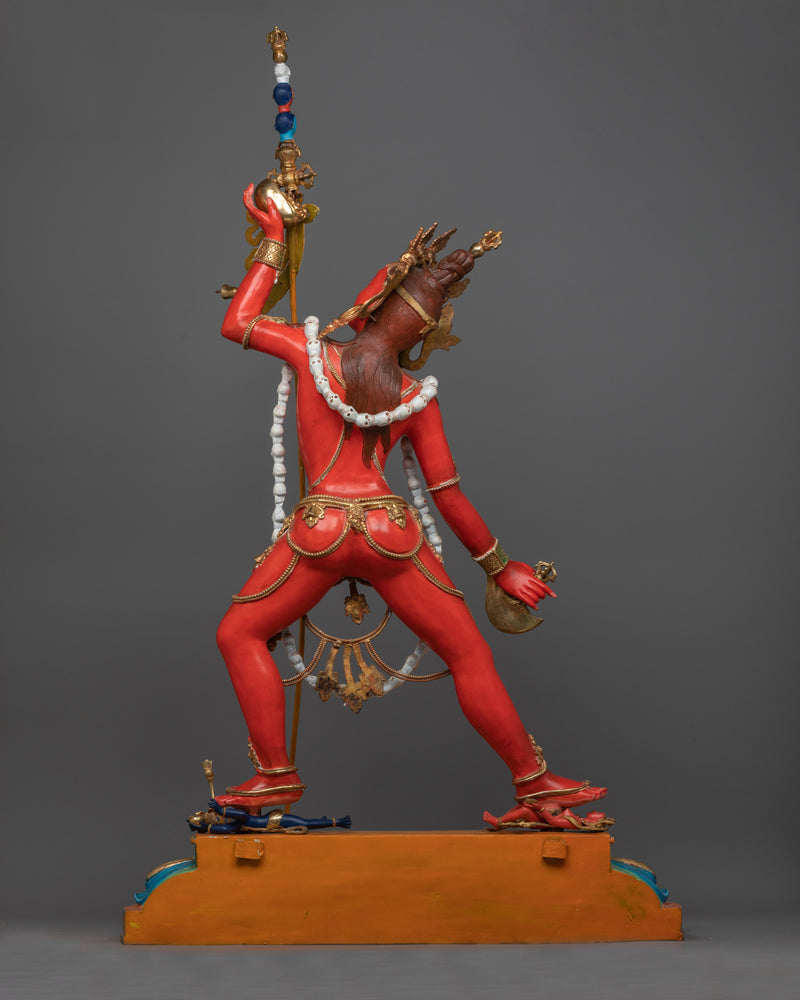 Vajrayogoni Red Dakini Statue | Handmade Wrathful Female Deity