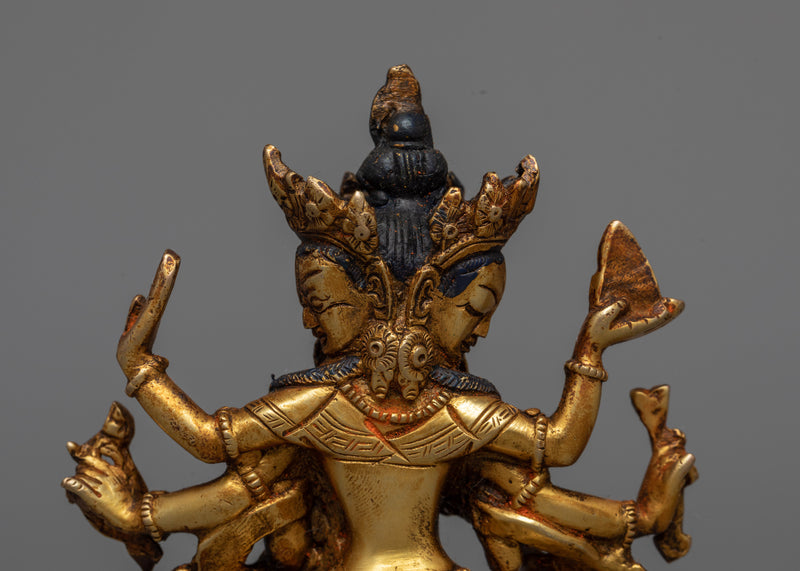 Machine-Made Namgyalma Statue | Antique Finished Gold-Copper Sculpture