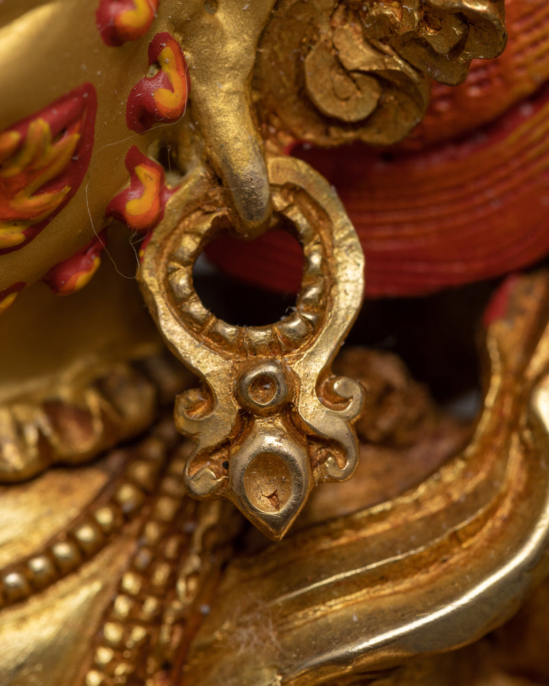 Gold-Gilded Six-Armed Mahakala Statue | Guardian of Spiritual Evolution