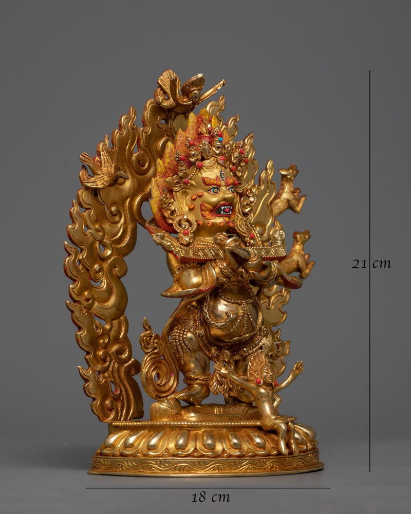 Two-Arms Shakya Mahakala Statue | Embrace Divine Transformation