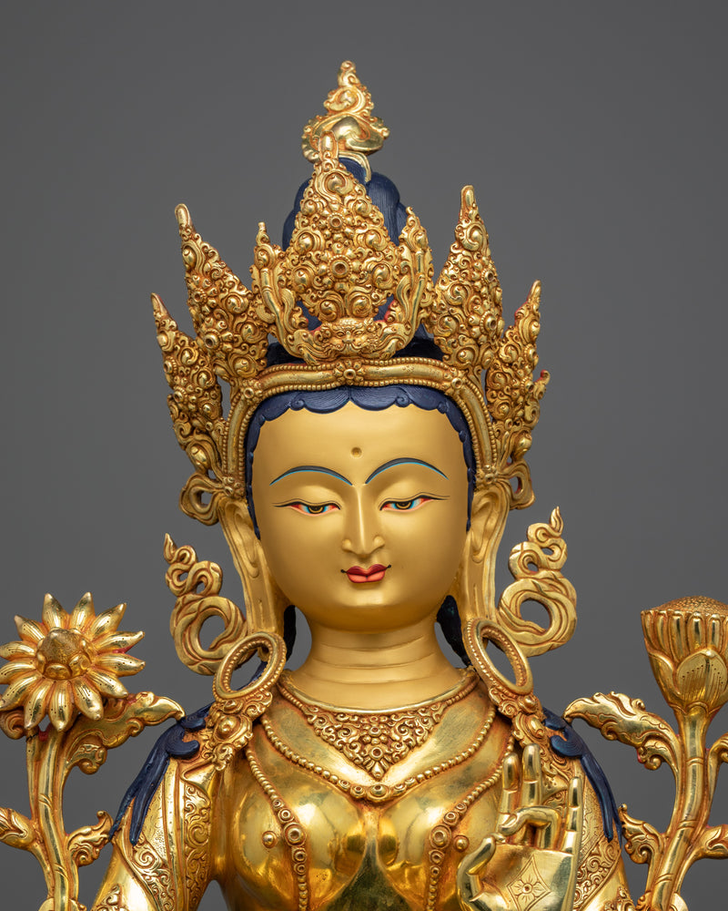 gold-gilded-green-tara-figure