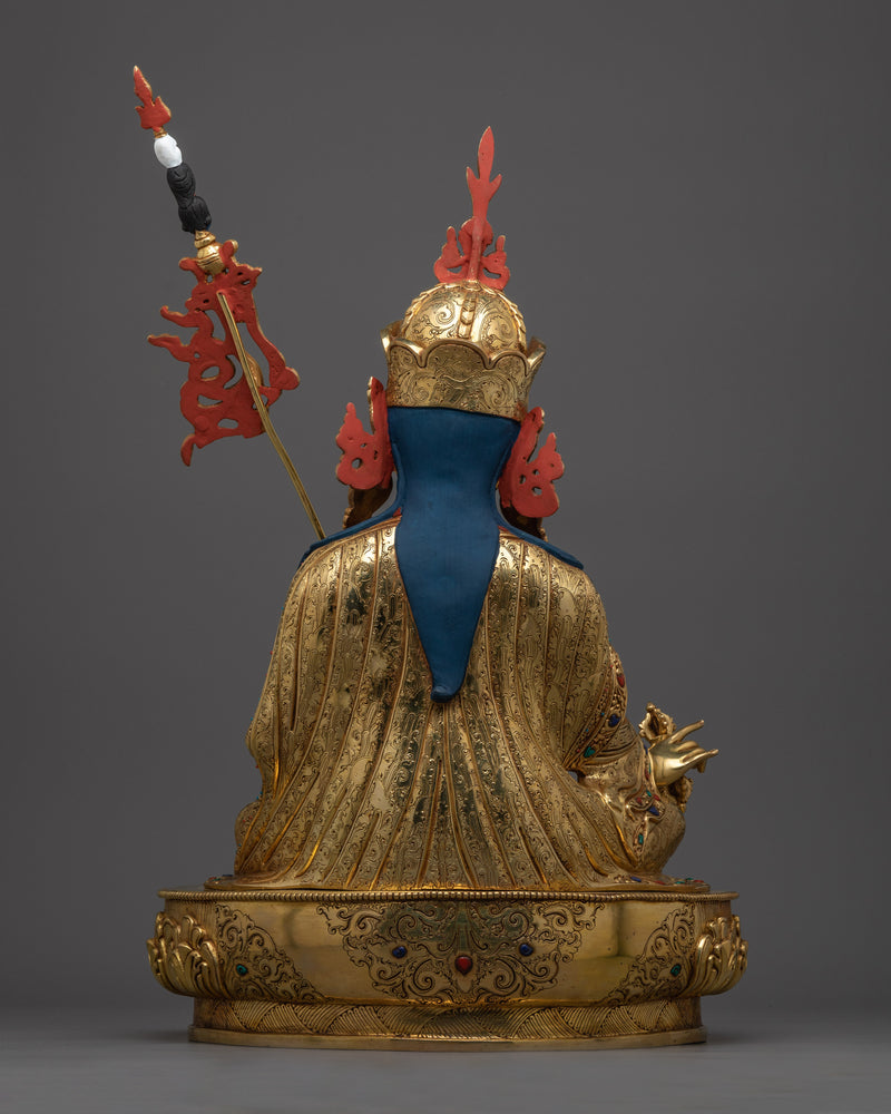 Gold-Gilded Tantra Rinpoche Statue | Beacon of Spiritual Mastery