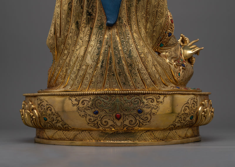 Gold-Gilded Tantra Rinpoche Statue | Beacon of Spiritual Mastery