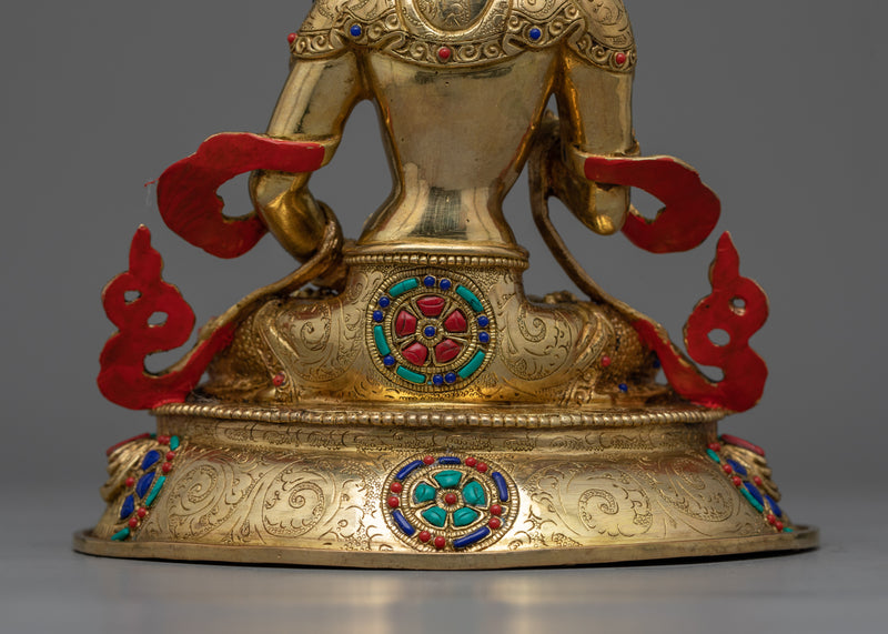 25cm Vajrasattva Gold-Gilded Statue | Embodiment of Purification