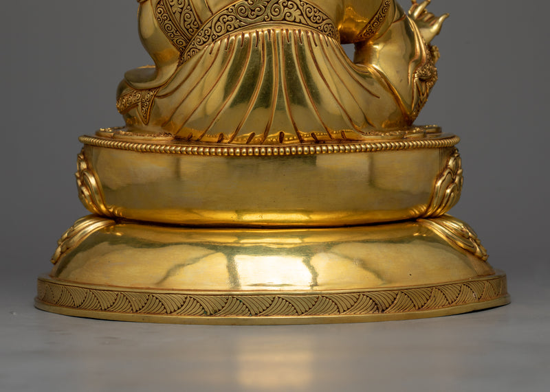 Vajra Guru Rinpoche Figure | Transcendent Mastery: Hand-Carved Gemstone