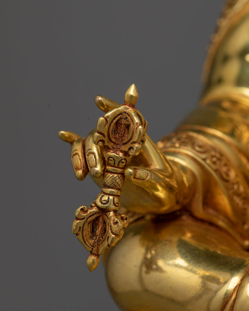 Vajra Guru Rinpoche Figure | Transcendent Mastery: Hand-Carved Gemstone