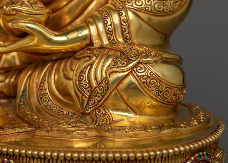 Vajra Guru Rinpoche Figure | Transcendent Mastery: Hand-Carved Gemstone