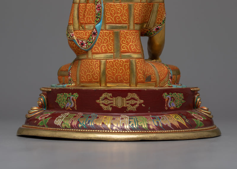 Radiant Shakyamuni Buddha Color Figure | Exquisite Handcrafted Copper Statue