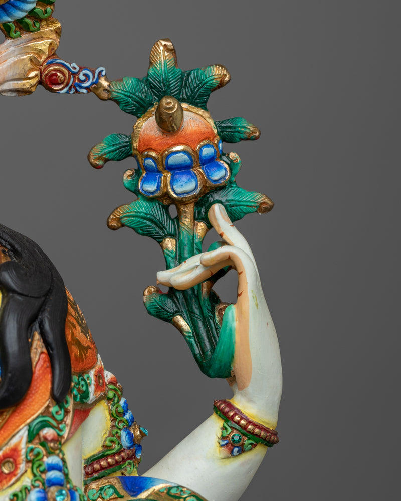 White-Painted Chenrezig Statue | Embodying Compassion and Wisdom