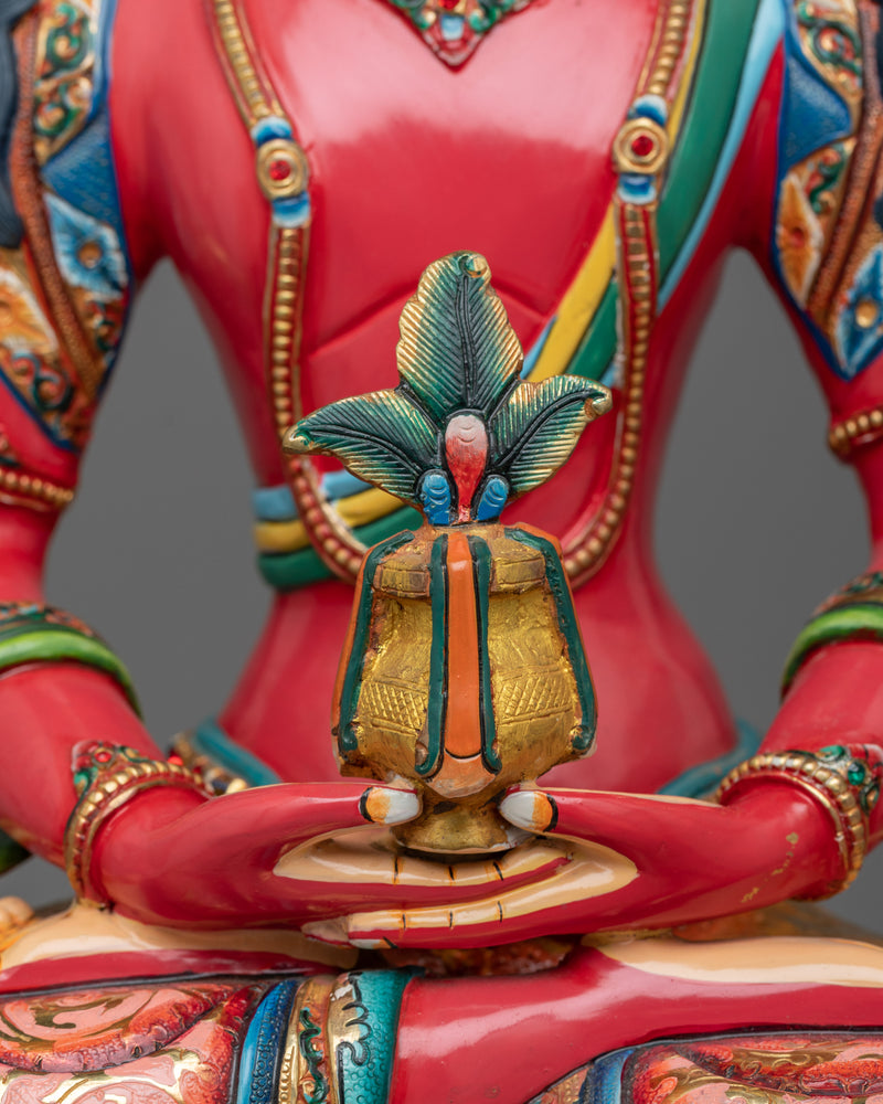 Red Amitayus Figure | Embodiment of Longevity and Vitality