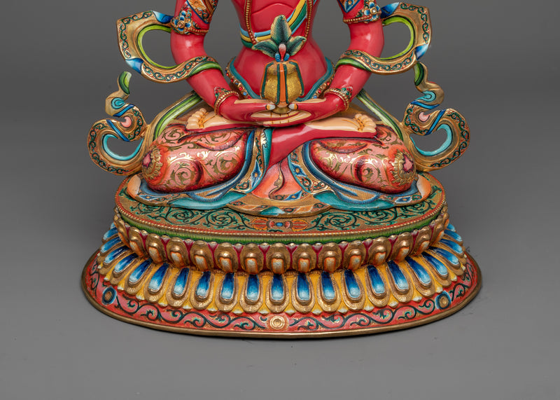 Red Amitayus Figure | Embodiment of Longevity and Vitality