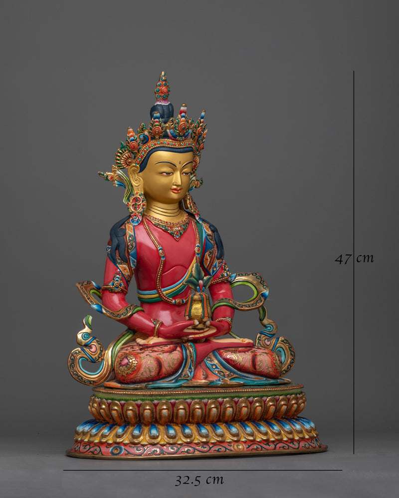 Red Amitayus Figure | Embodiment of Longevity and Vitality