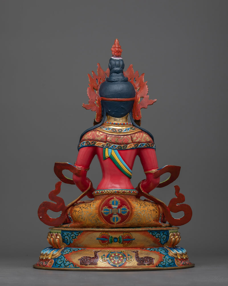 Red Amitayus Figure | Embodiment of Longevity and Vitality