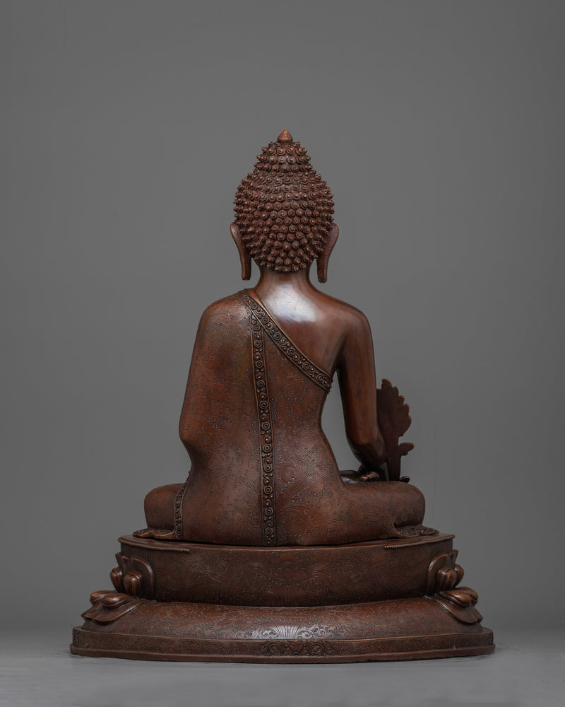 Medicine Buddha Oxidized Figure | Healing Presence of Enlightenment