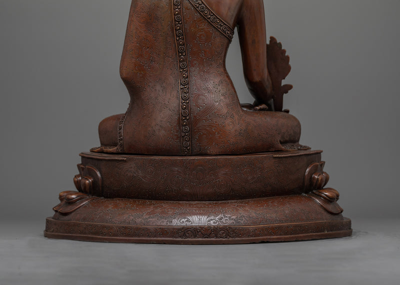 Medicine Buddha Oxidized Figure | Healing Presence of Enlightenment