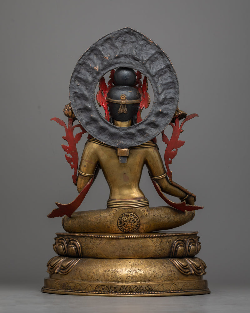 Antique Green Tara Statue | Timeless Symbol of Compassion