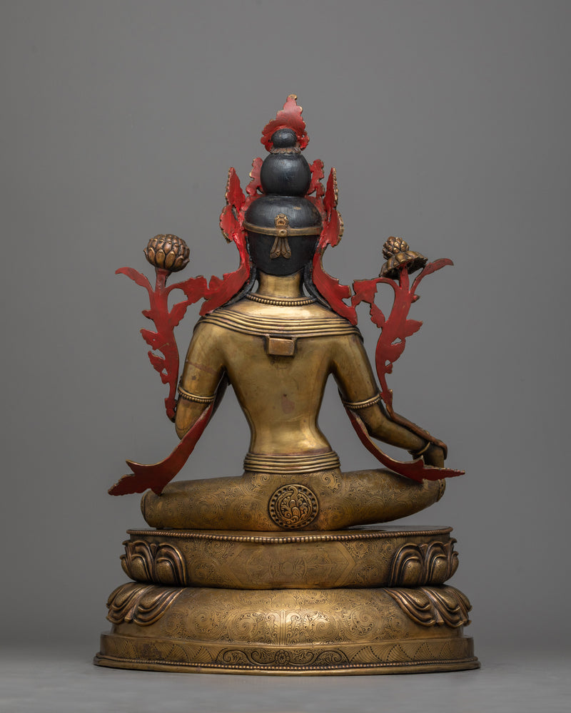 Antique Green Tara Statue | Timeless Symbol of Compassion