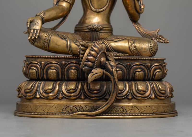 Antique Green Tara Statue | Timeless Symbol of Compassion