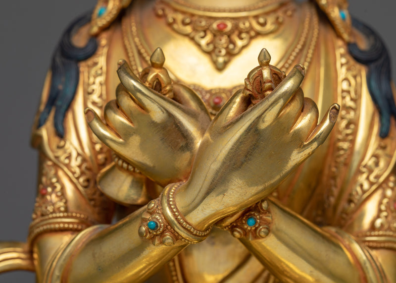 Gold-Gilded Vajradhara Statue | Embrace the Power of Enlightenment