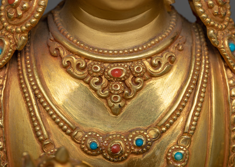 Gold-Gilded Vajradhara Statue | Embrace the Power of Enlightenment