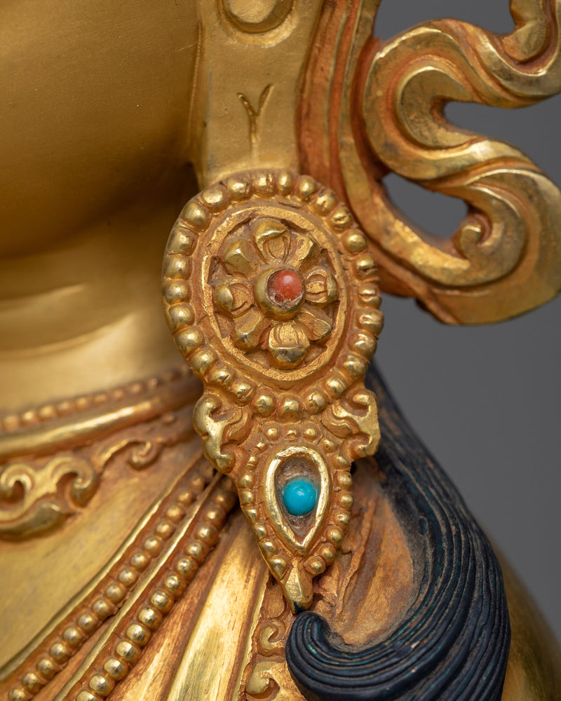 Gold-Gilded Vajradhara Statue | Embrace the Power of Enlightenment