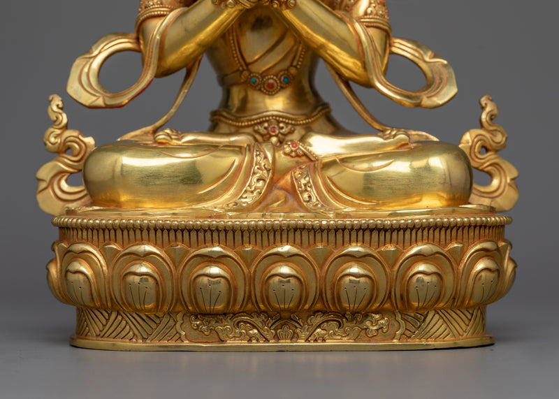 Gold-Gilded Vajradhara Statue | Embrace the Power of Enlightenment