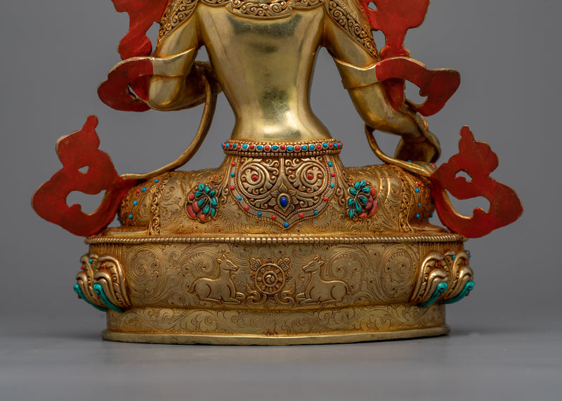 Beautiful Green Tara Figure | Embodiment of Compassion and Vitality