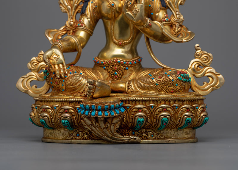 Beautiful Green Tara Figure | Embodiment of Compassion and Vitality